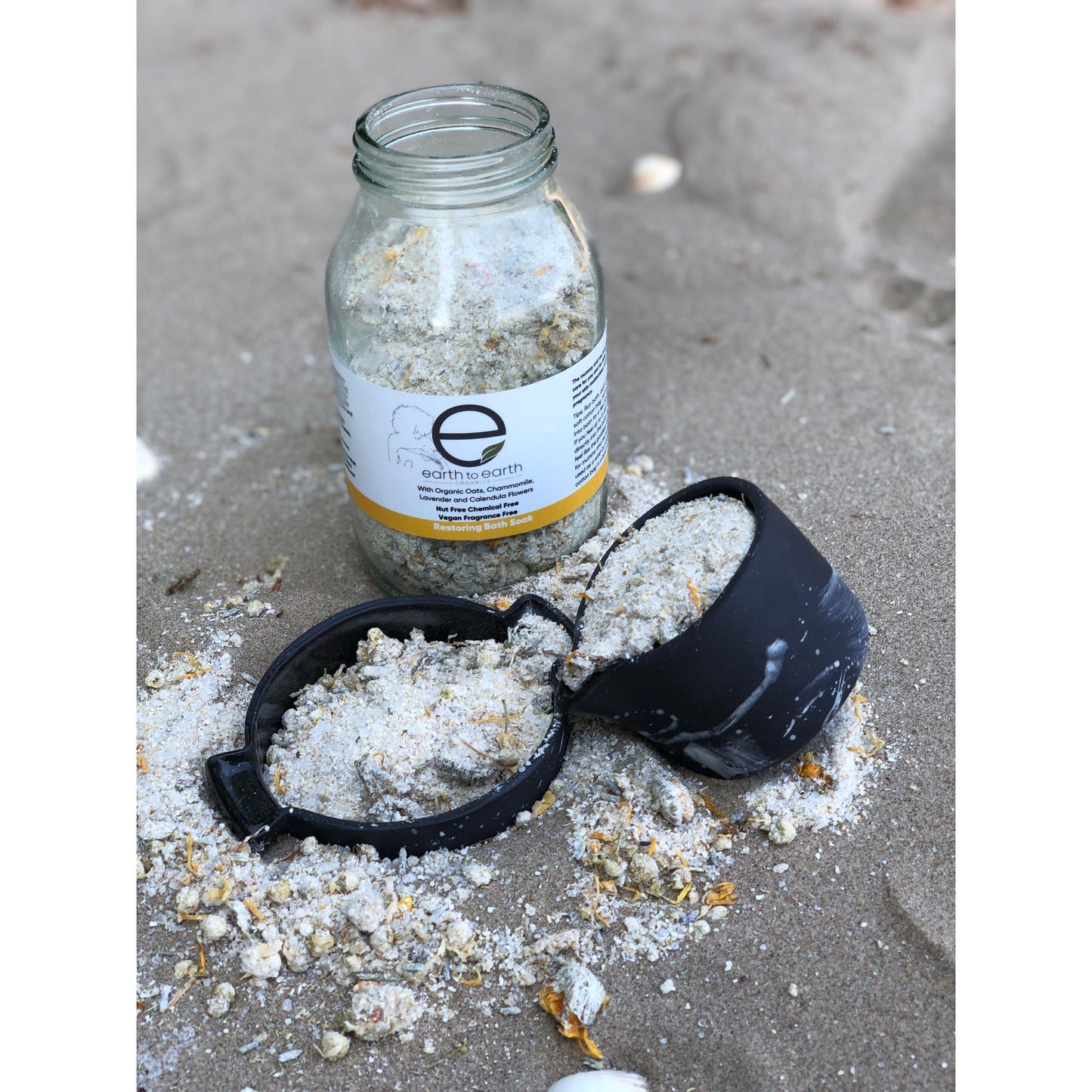 Organic Bath Salts Set with Natural Dried Flowers