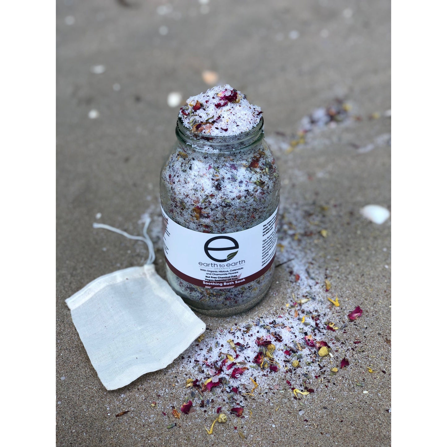 Bath Salts with Dried Flowers 500g (Sweet Rose)