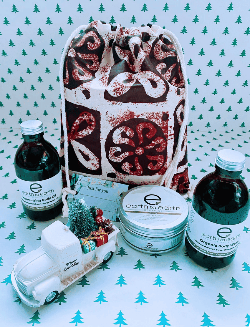 Christmas Skincare Gift Sets with Bespoke Handmade Gift Bag
