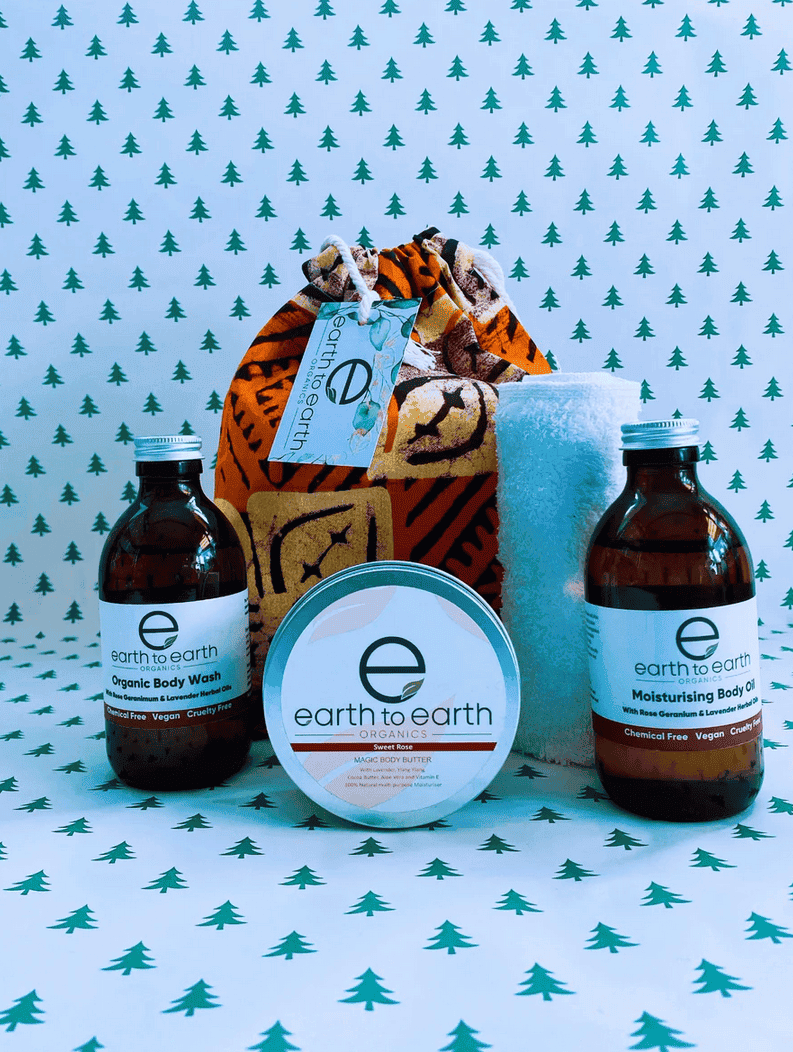 Christmas Skincare Gift Sets with Bespoke Handmade Gift Bag