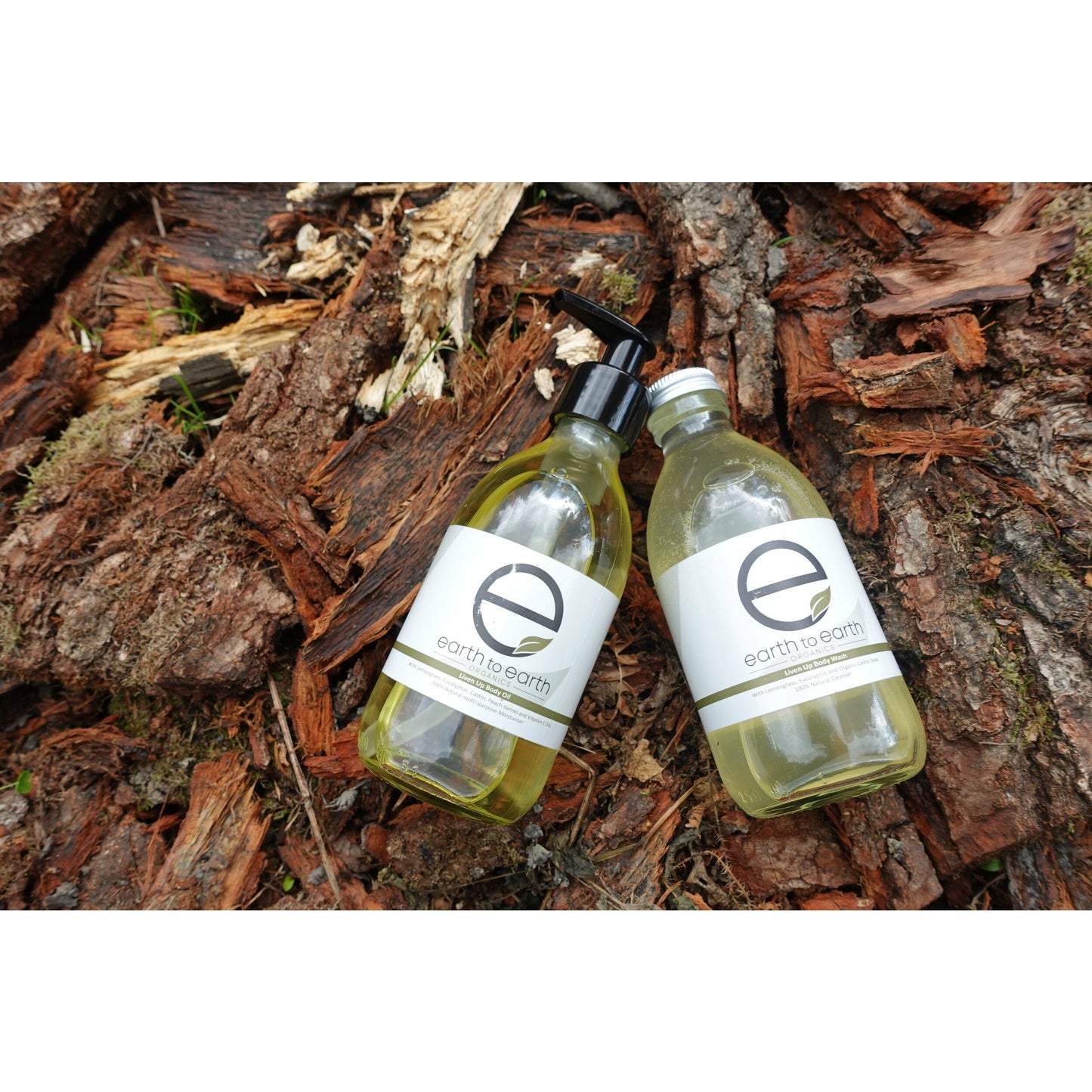 natural body oil and wash set citrus scent